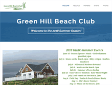 Tablet Screenshot of greenhillbeachclub.net